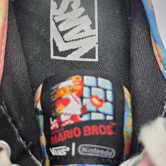 Vans Super Mario Bros "Game Over!" Sneakers Size 7 Mens / 8.5 Womens Canvas Mult - Picture 7 of 11